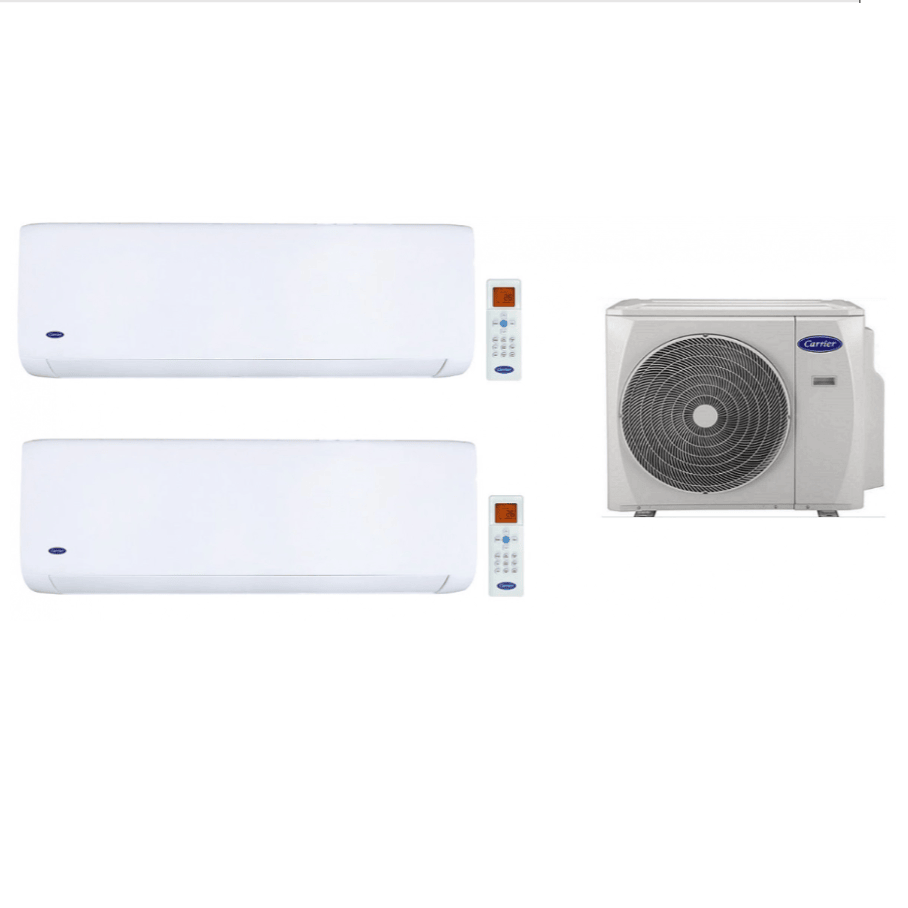 CARRIER 開利 1.0匹+1.0匹 一拖二 變頻冷暖 多聯式掛牆分體冷氣機 (42QHG009DSM+42QHG009DSM/38QUS018DS21)